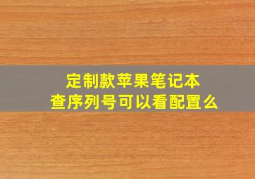 定制款苹果笔记本 查序列号可以看配置么